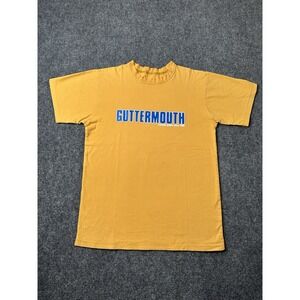 Mens T-Shirt Guttermouth Punk Rock Yellow Graphic Tee 90s, Size M